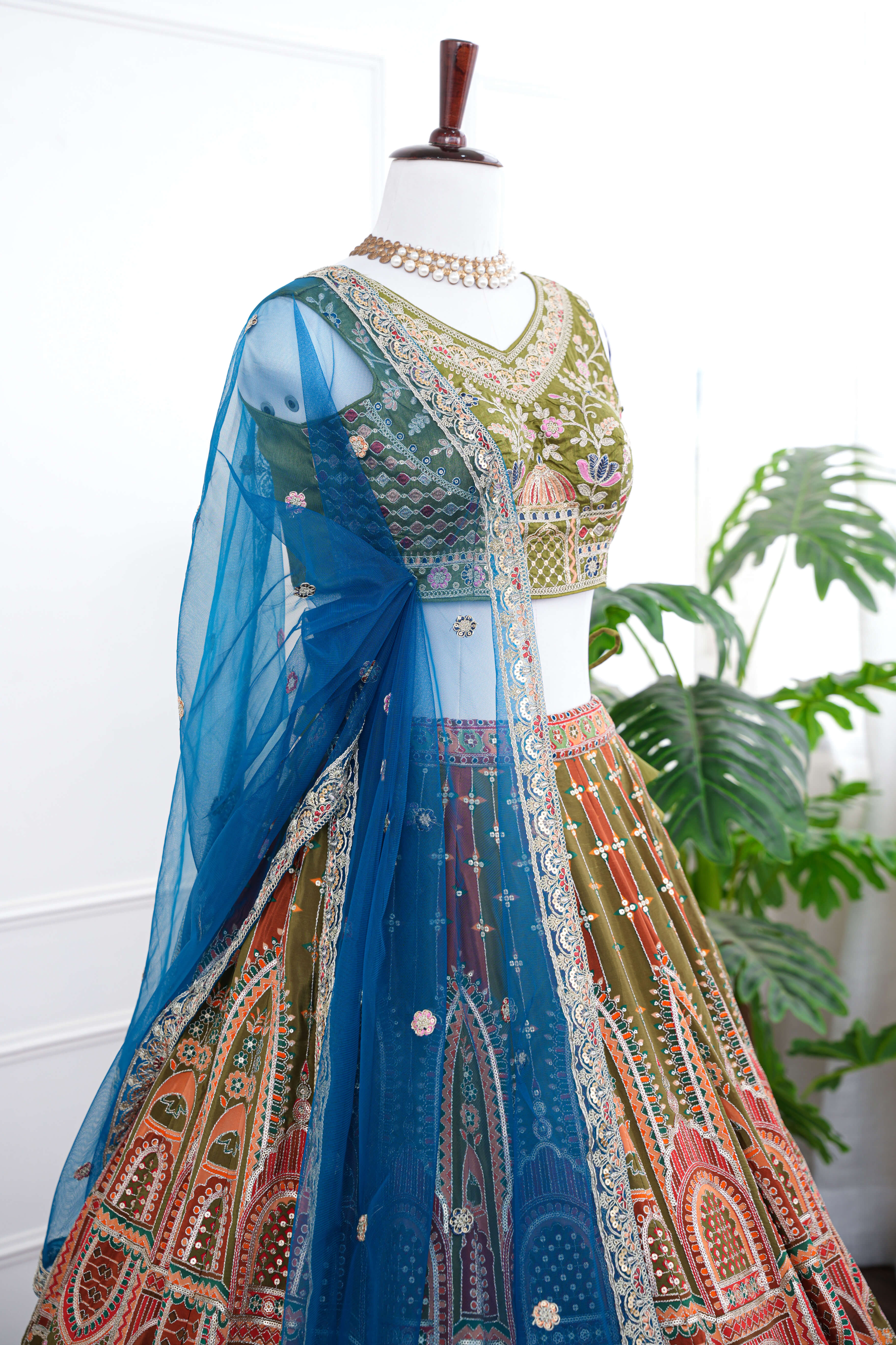 Heritage Palace Embroidered Lehenga Set