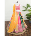 Radiant Multicolor Embroidered Lehenga Set