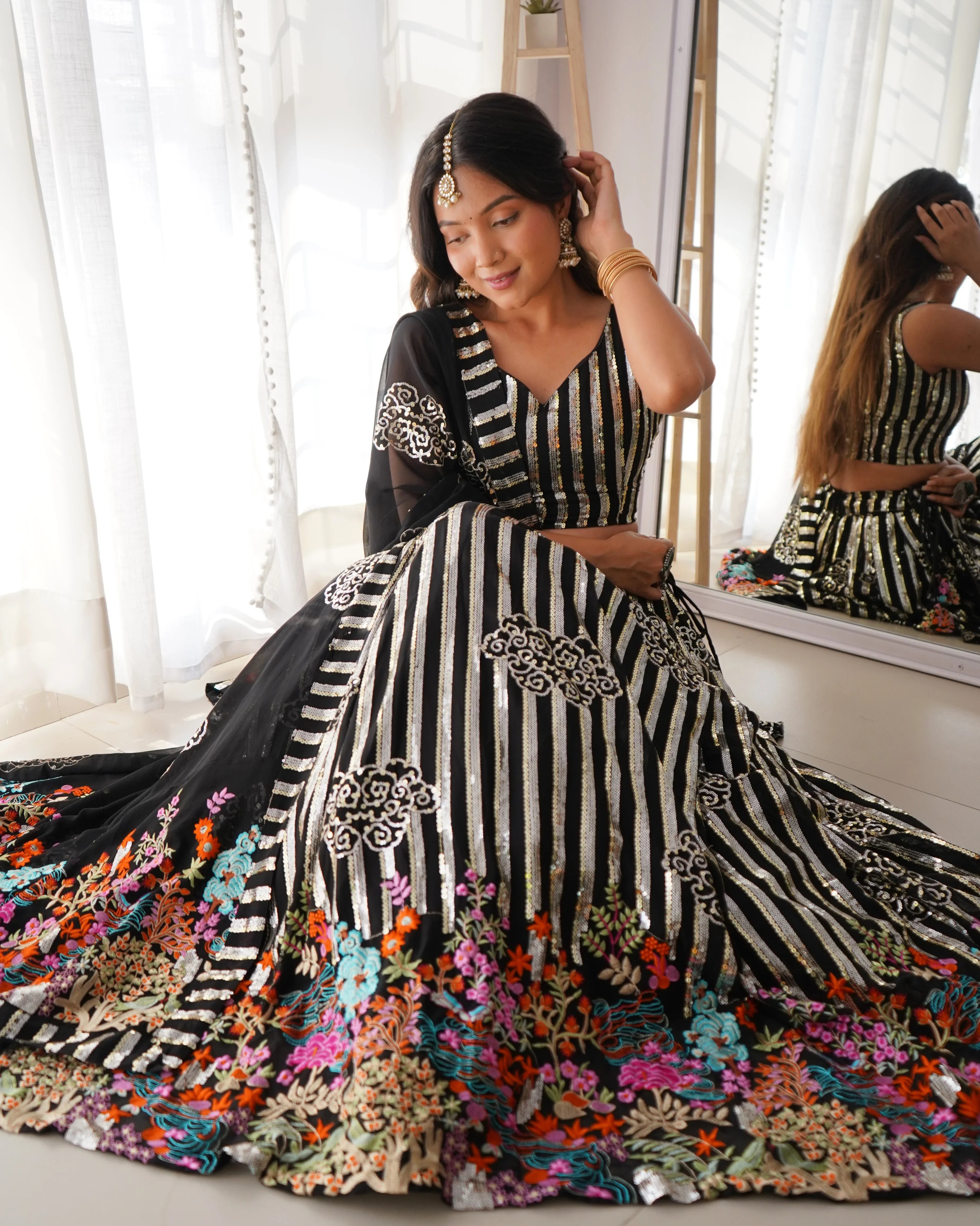 Black Designer Lehengha