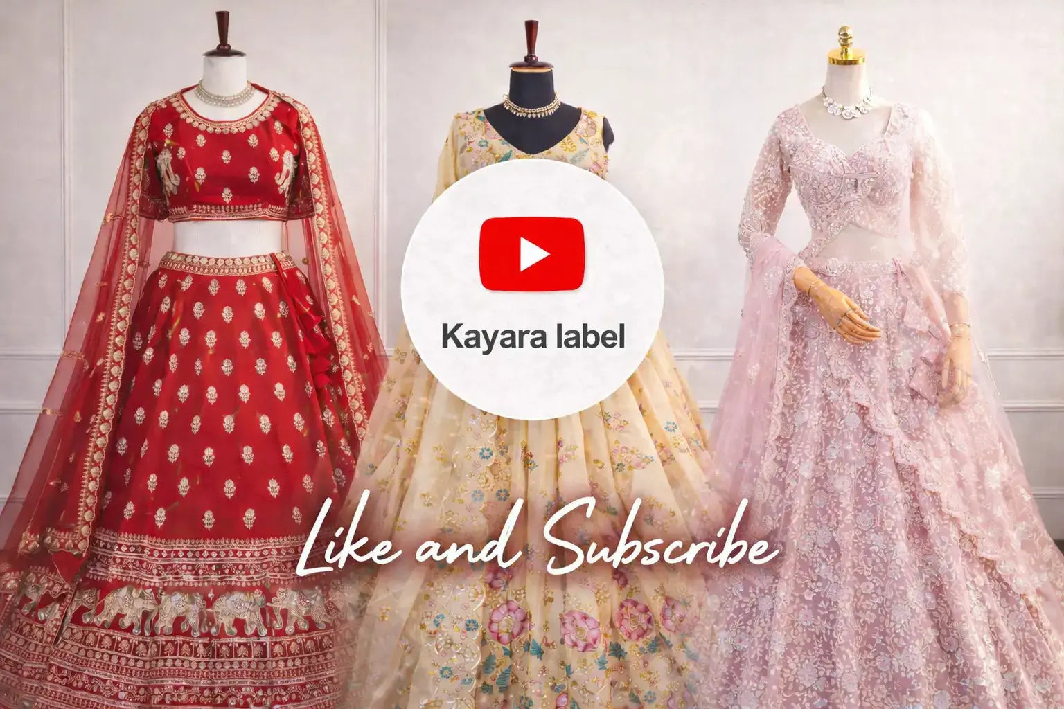 Like & Subscribe Kayara Label on YouTube — Designer Lehenga Choli Videos | @Kayaralabel