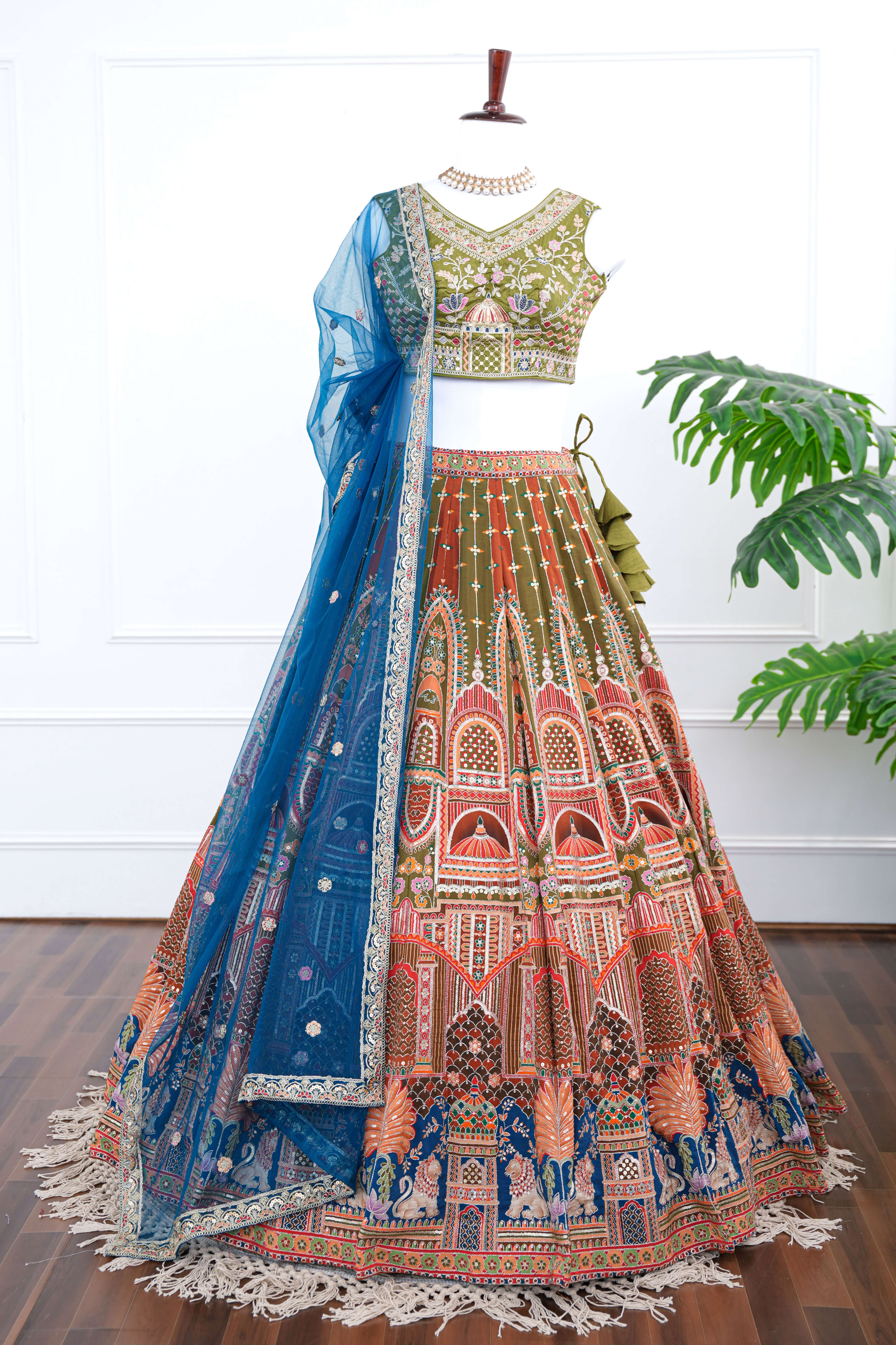 Heritage Palace Embroidered Lehenga Set